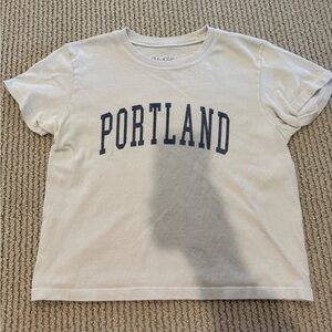 John Galt for Brandy Melville Portland Graphic Tee - Cream
